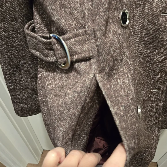 Women's Brown Winter Coat - Picture 6 of 6